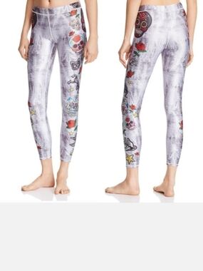 Terez Leggings Skull with 3D print.